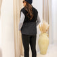 NEW AERO MIXED SHERPA PUFFER VEST (BLACK)