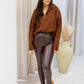 NEW ZOE | FLEECE |SUPER STRETCH LEGGINGS (BROWN) | BEST SELLER