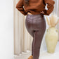 NEW ZOE | FLEECE |SUPER STRETCH LEGGINGS (BROWN) | BEST SELLER