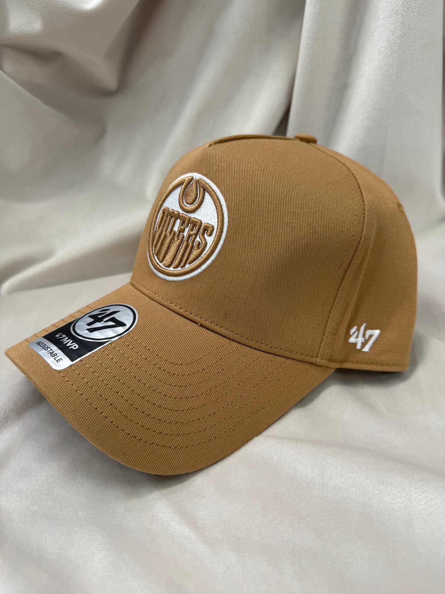 NEW 47' OILERS BALL PARK HAT (CAMEL/ WHITE)