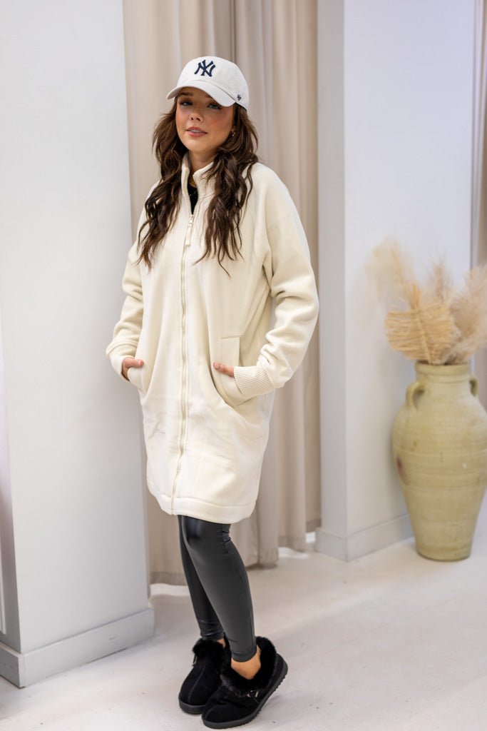 NEW WILLOW MICROFLEECE FLEECE COAT (IVORY)