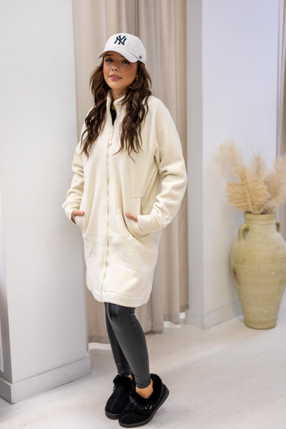NEW WILLOW MICROFLEECE FLEECE COAT (IVORY)