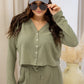 NEW LYDIA TWO PIECE WAFFLE SET (OLIVE)