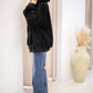 NEW WEEKEND FURRY OVERSIZED HOODIE (BLACK)