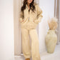 NEW CAREY 2 PIECE ZIP SWEATER SET (NUDE)