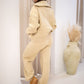 NEW CAREY 2 PIECE ZIP SWEATER SET (NUDE)