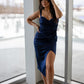 NEW DORIT SATIN MIDI DRESS (BLUE NAVY)