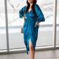 NEW DARLA SATIN MIDI DRESS (BLUE)