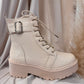 NEW AVERY PLATFORM COMBAT BOOT (IVORY)