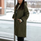 NEW FARRAH QUILTED COAT (OLIVE GREEN)