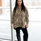 NEW ASHLEY AZTEK PONCHO JACKET (MOCHA)