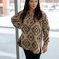 NEW ASHLEY AZTEK PONCHO JACKET (MOCHA)