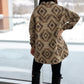 NEW ASHLEY AZTEK PONCHO JACKET (MOCHA)