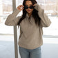 NEW ANA HALF ZIP PULLOVER SWEATER (HEATHER MOCHA) | RESTOCK