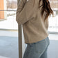 NEW ANA HALF ZIP PULLOVER SWEATER (HEATHER MOCHA) | RESTOCK