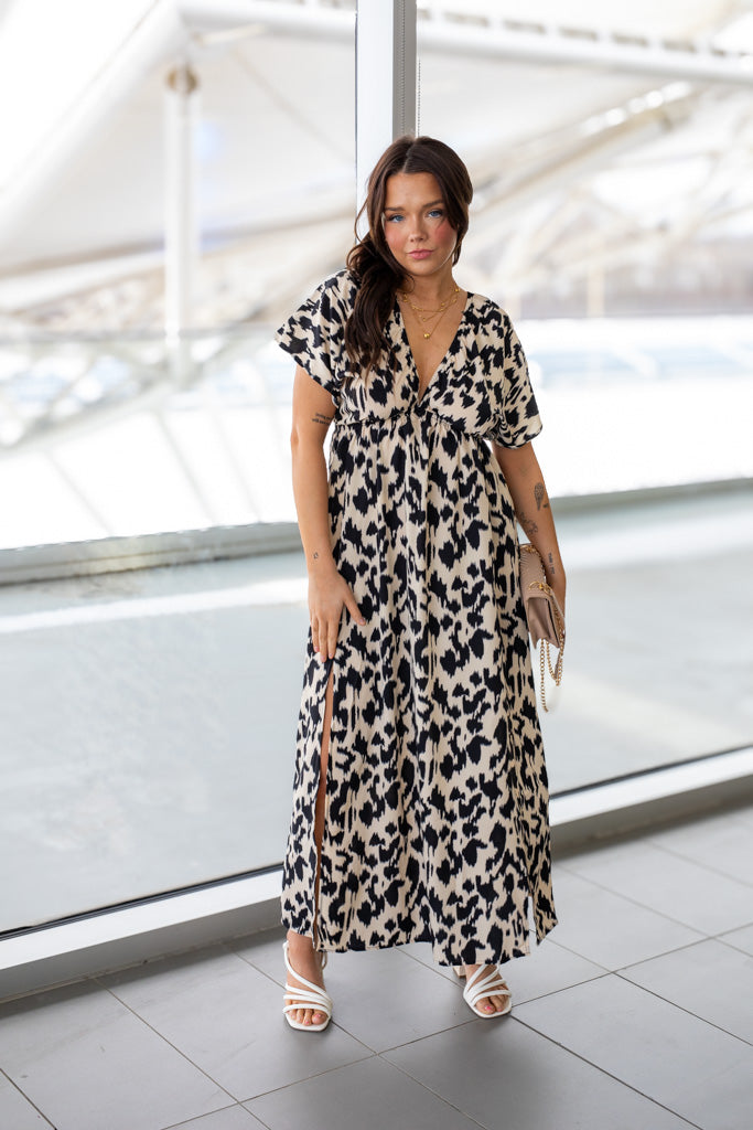 NEW JANE MAXI DRESS (ANIMAL PRINT)