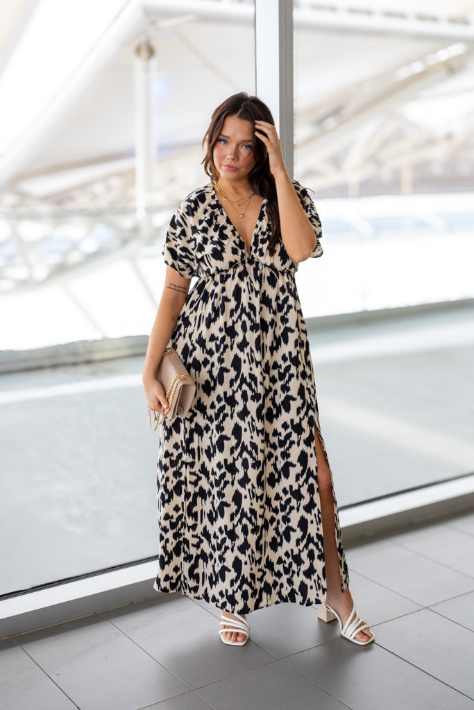 NEW JANE MAXI DRESS (ANIMAL PRINT)