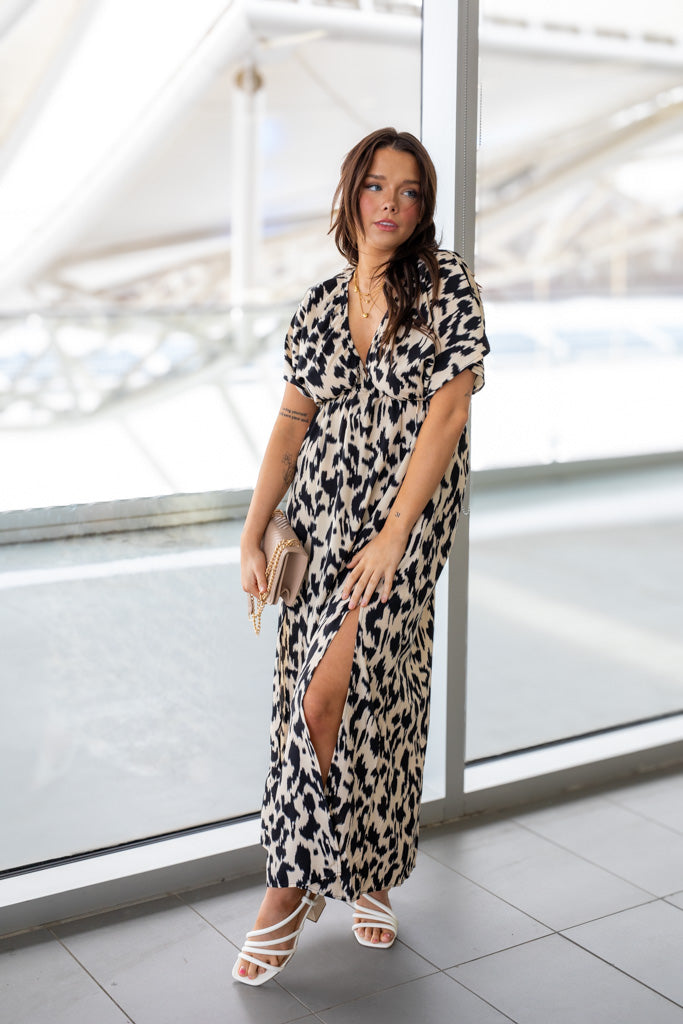 NEW JANE MAXI DRESS (ANIMAL PRINT)