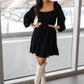 NEW TAYA BABYDOLL MINI DRESS (BLACK) | BEST SELLER