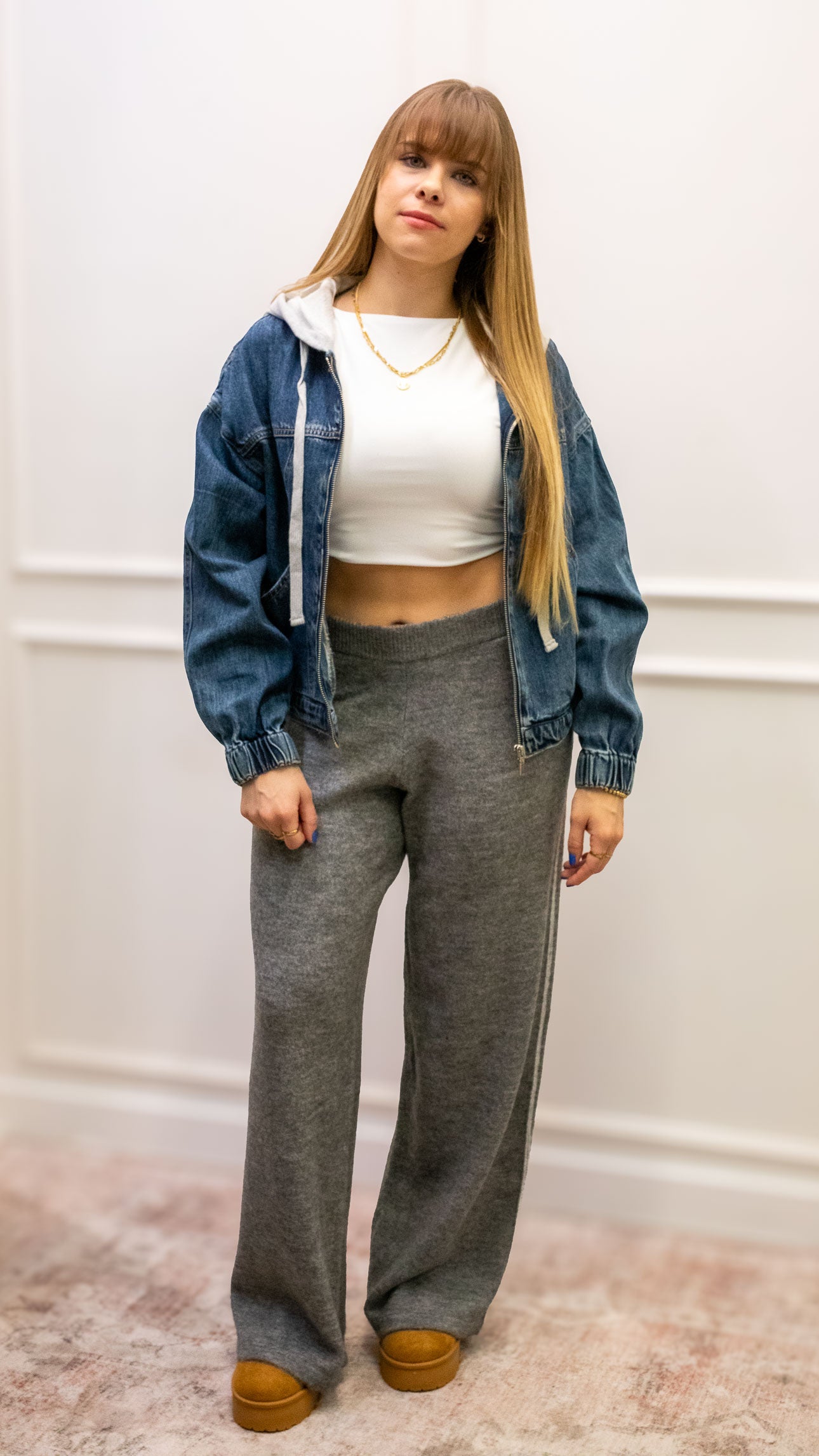 SKYLAR KNIT PANTS | STRIPE SIDE (ONLY)