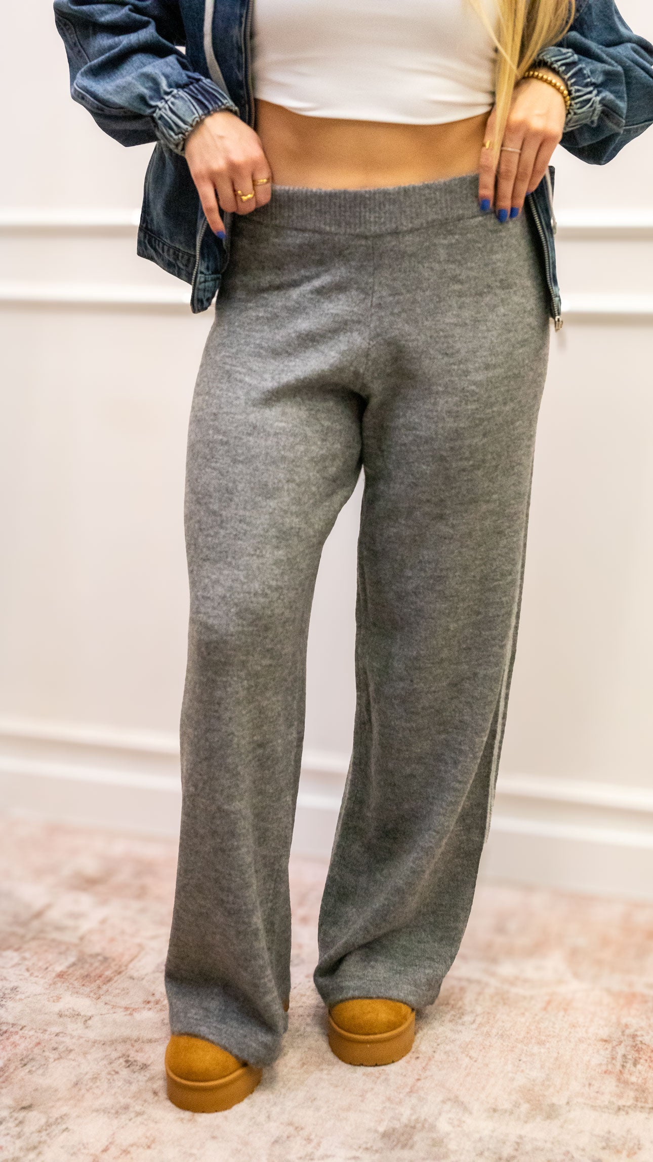 SKYLAR KNIT PANTS | STRIPE SIDE (ONLY)