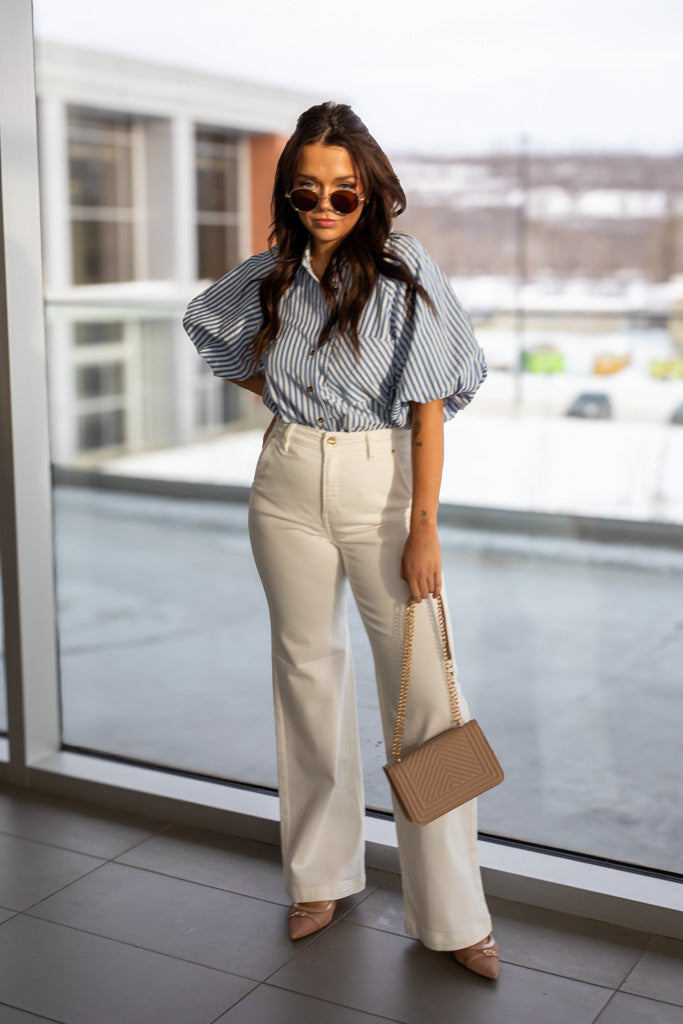 NEW STASSI STRIPED BLOUSE