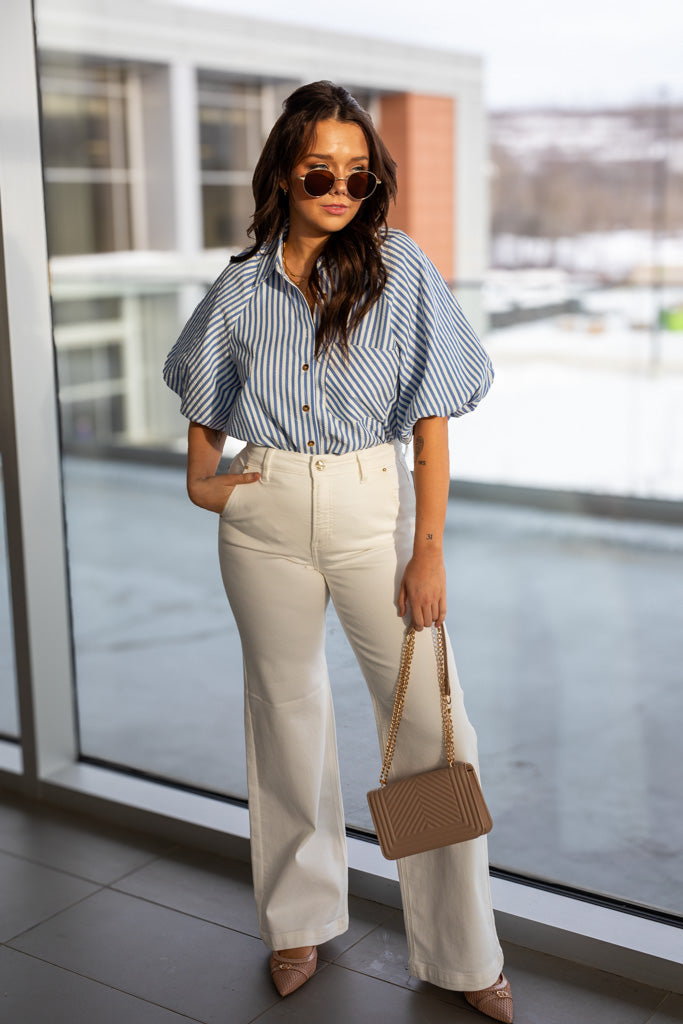 NEW STASSI STRIPED BLOUSE