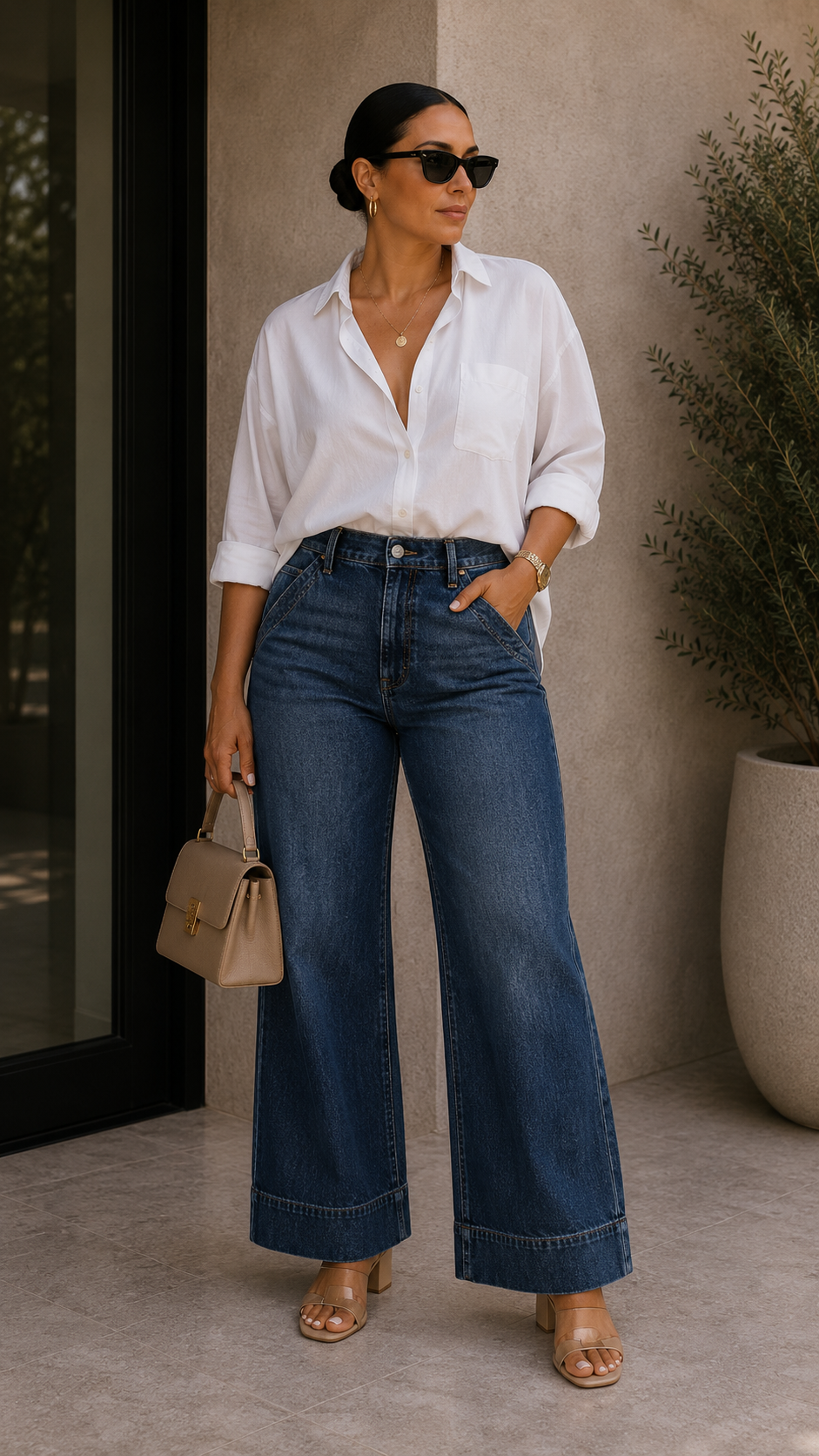 KATIA WIDE LEG JEANS (DARK WASH) (RISEN)