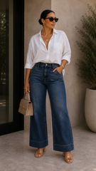 KATIA WIDE LEG JEANS (DARK WASH) (RISEN)