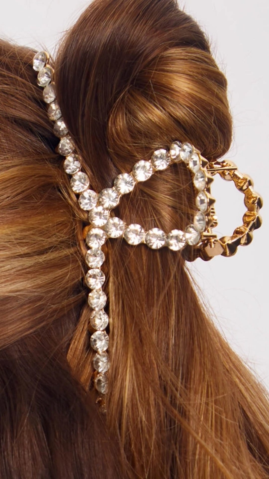 METAL RHINESTONE LOOP CLAW CLIP 1PC - GOLD | KITSCH