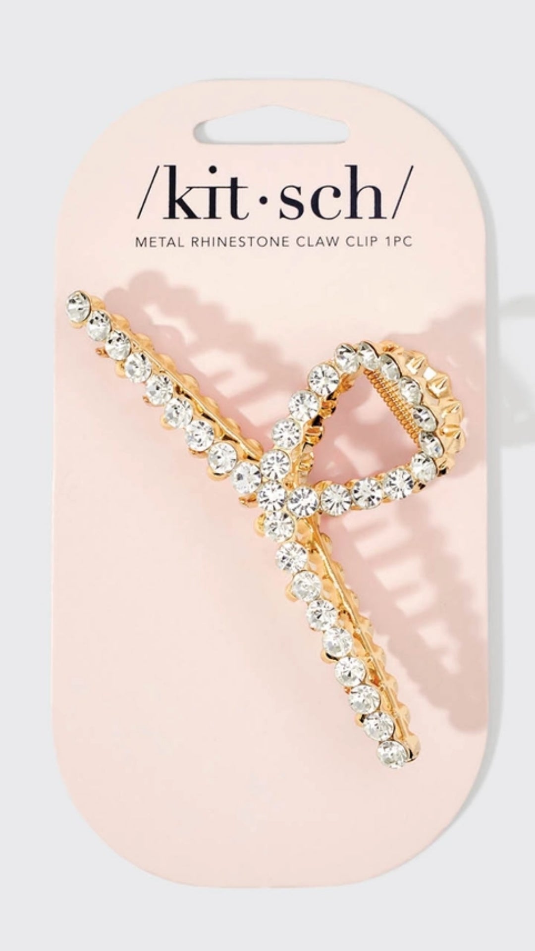 METAL RHINESTONE LOOP CLAW CLIP 1PC - GOLD | KITSCH