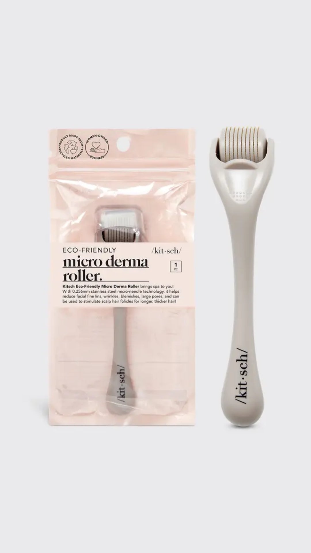 MICRO DERMA FACIAL ROLLER - WARM GRAY | KITSCH