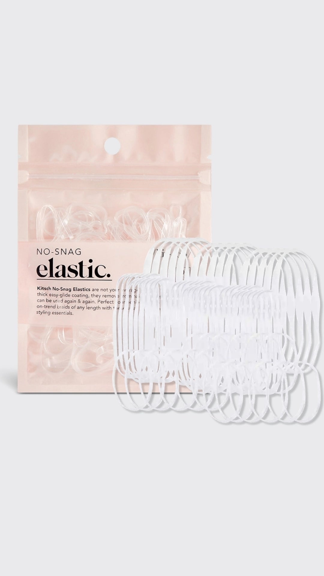 NO-SNAG ELASTIC 100 PC - CLEAR | KITSCH