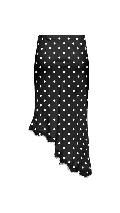 ONLBELLA SLANTED SATIN LACE SKIRT (2 COLOR OPTIONS)