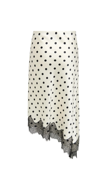 ONLBELLA SLANTED SATIN LACE SKIRT (2 COLOR OPTIONS)