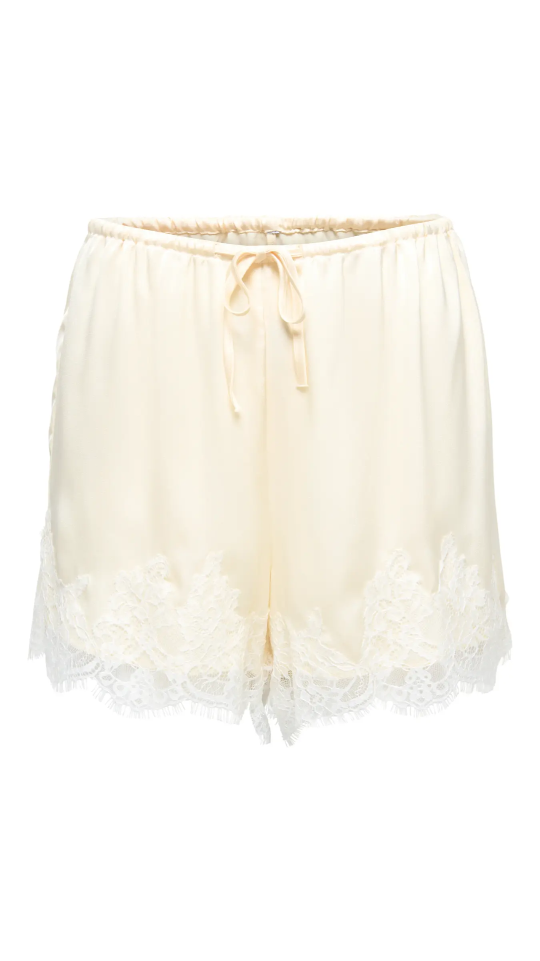 ONLMENUS LACE SATIN SHORTS  (IVORY)
