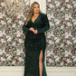 PRE-ORDER | ROMA VELVET GOWN | GREEN