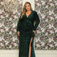 PRE-ORDER | ROMA VELVET GOWN | GREEN