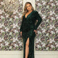 PRE-ORDER | ROMA VELVET GOWN | GREEN