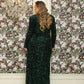 PRE-ORDER | ROMA VELVET GOWN | GREEN