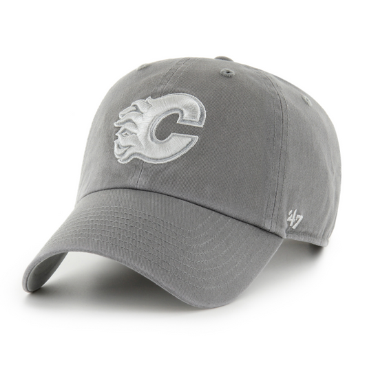 NEW 47' NHL CALGARY FLAMES CLEAN UP HAT (GREY/GREY)