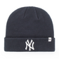 MLB- RAISED CUFF KNIT HAT (BLACK/WHITE)