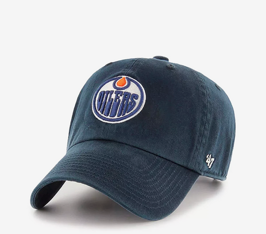 NEW 47' NHL EDMONTON OILERS CLEAN UP HAT (WASHED BLACK)