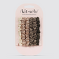 NEW PETITE SATIN SCRUNCHIE PACK of 5 (Eucalyptus) | KITSCH