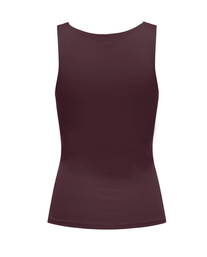 LEA REVERSIBLE TANK (BURGUNDY) | ONLY