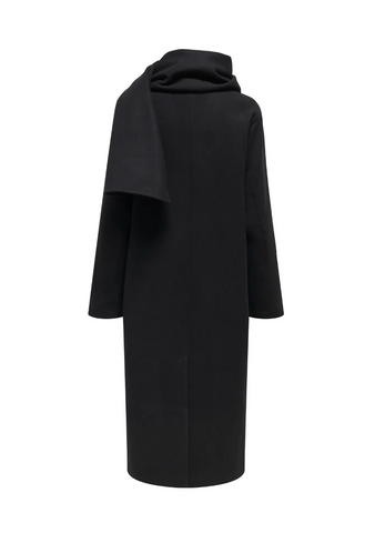 ELBA LIFE SCARF COAT (BLACK) | ONLY