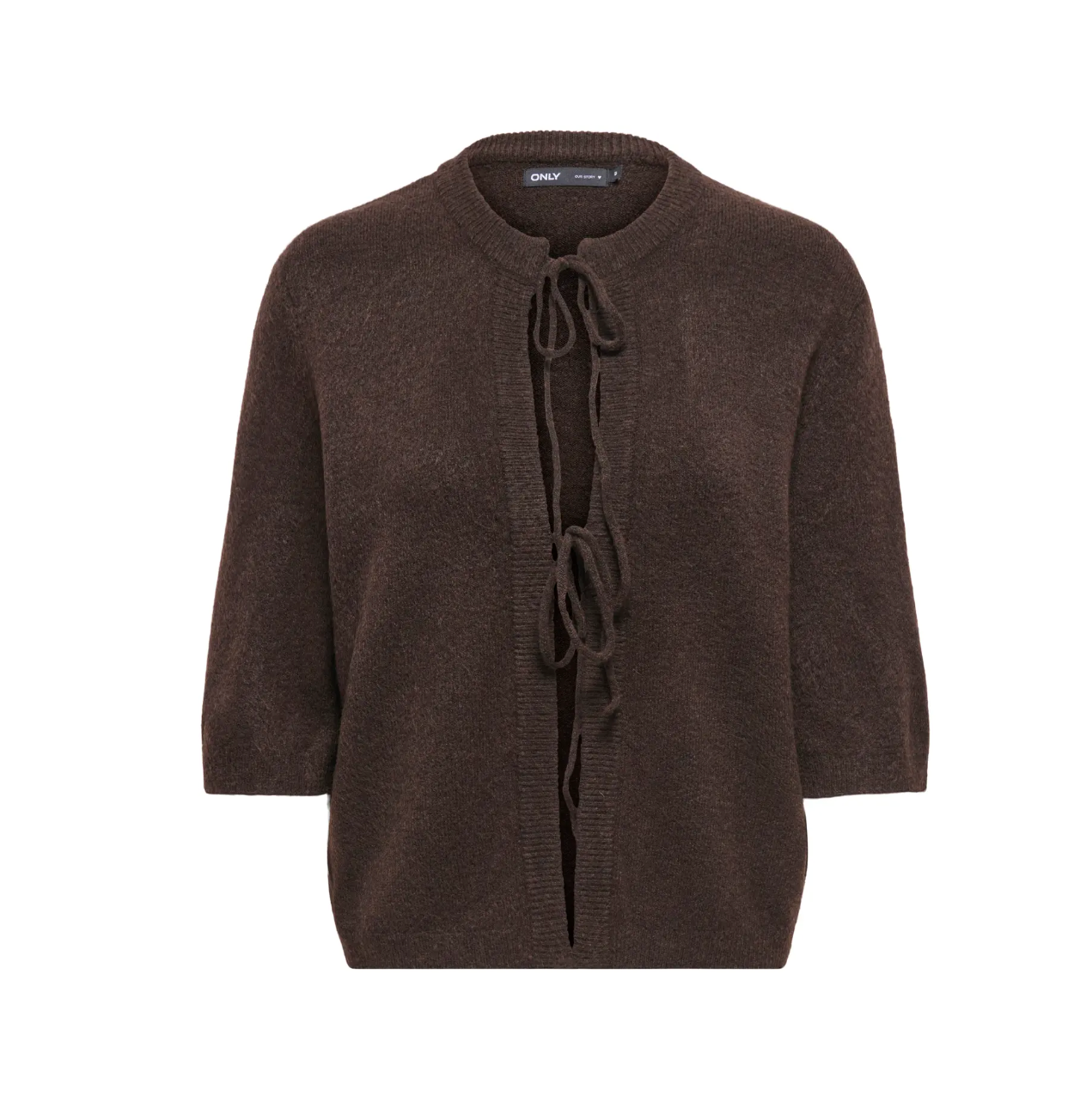 SIMONI 2/4 BOW CARDIGAN (BROWN) | ONLY