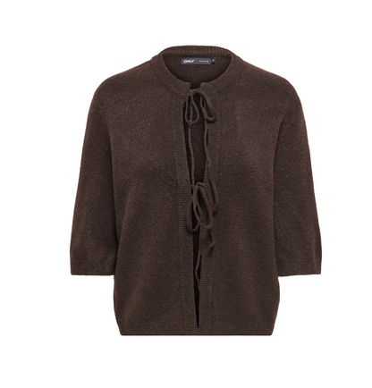 SIMONI 2/4 BOW CARDIGAN (BROWN) | ONLY
