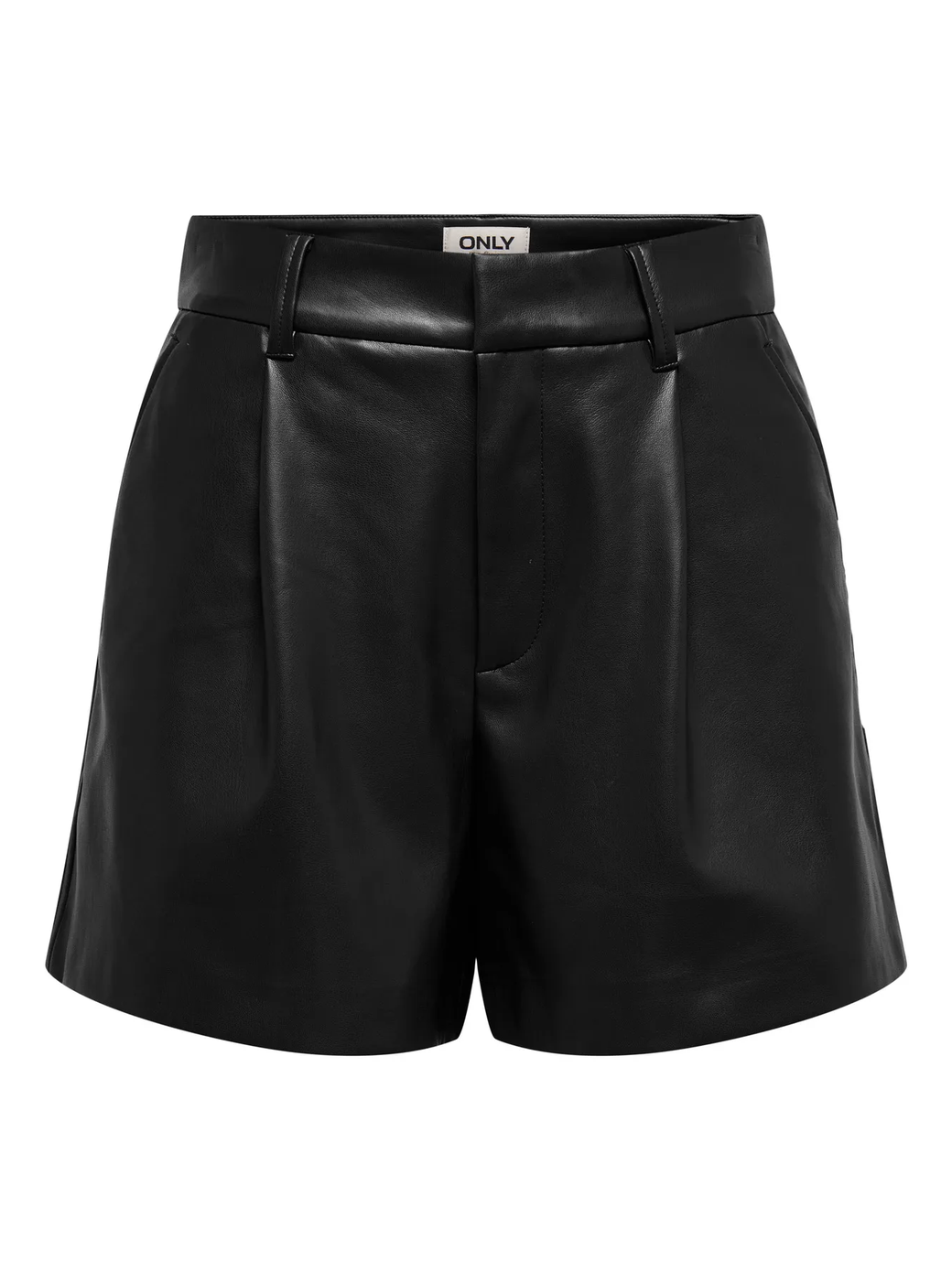 SMOOTH HW FAUX LEATHER SHORTS (BLACK) | ONLY