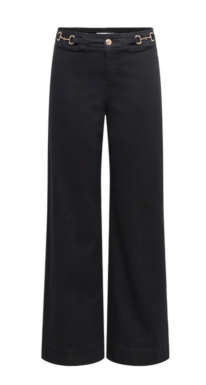 ONLMADISON HW WIDE BUCKLE JEANS | BLACK (ONLY)